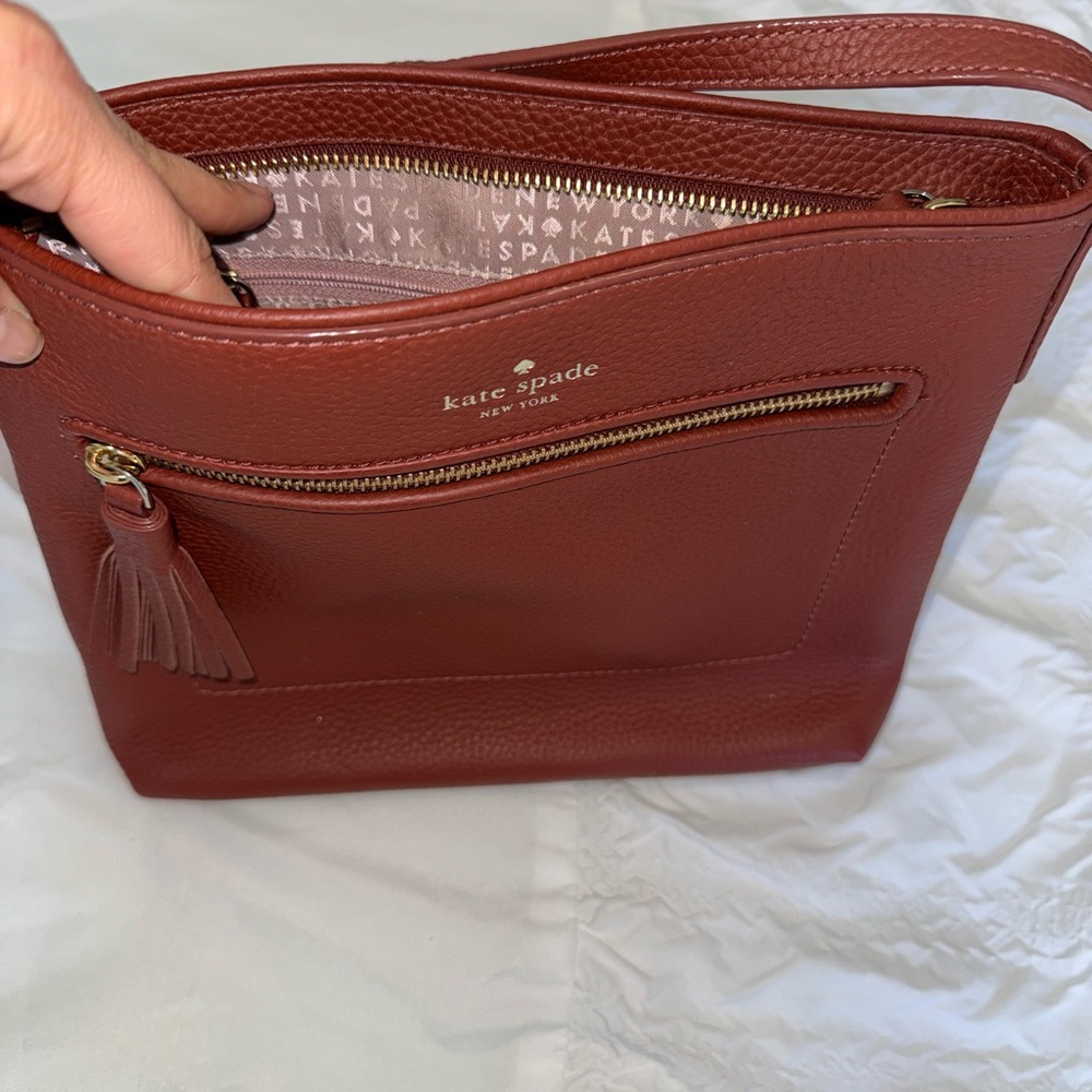 Kate Spade Reddish Brown Leather Crossbody Bag - Chester Street Dessi NWT - Picture 3 of 13